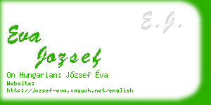 eva jozsef business card